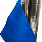 Roll of ES® RFID Radiant Barrier Underlayment with Silver and Blue Sides