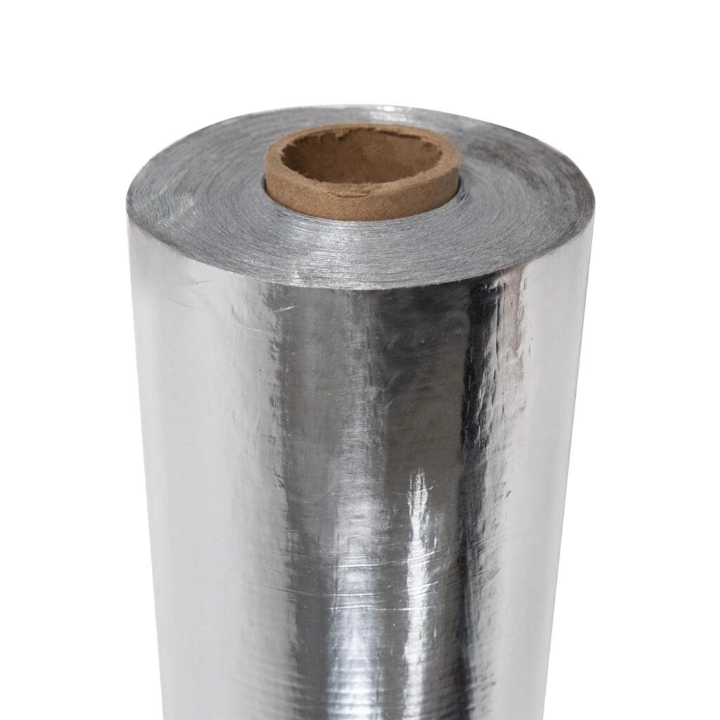Roll of ES® SCIF Barrier Solid RFID – a versatile insulation solution for homes and buildings, designed for SCIF rooms, providing both radiant and vapor barrier benefits. Improved durability and performance over Ultra NT SCIF Barrier.