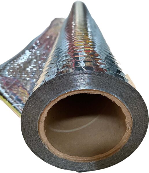 Roll of ES® Diamond Perforated RFID Radiant Barrier foil. Improved durability and performance over Super R Plus Diamond.
