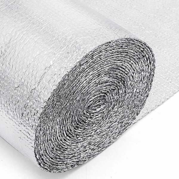 Roll of ES® Double Bubble Foil insulation for effective thermal protection.