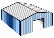 Illustration showing ES® Double Bubble insulation ES RadiantShield®, ES® 70G Solid RFID Radiant Barrier Foil, ES® SCIF Barrier and Reflective Foam in use within a metal building. RF blocking.