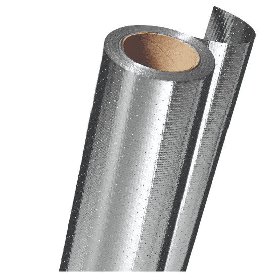 Roll of ES® 70G Supreme Perforated RFID Radiant Barrier Insulation Foil.