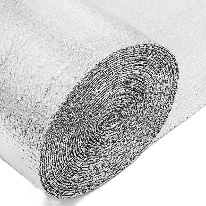 Roll of ES® Double Bubble Foil insulation for effective thermal protection.